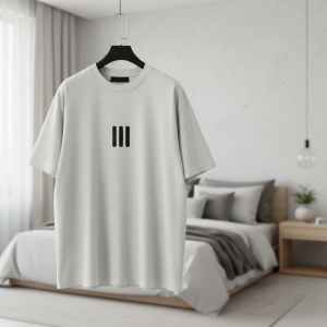 Essentials Men’s 3-Bar Logo White Casual T-Shirt