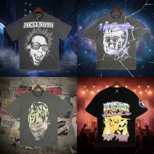 Hellstar Graffiti Tee Cotton Streetwear Artistic Graphic Multi-hued