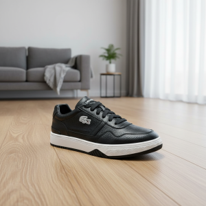 Lacoste Men’s Black Leather Casual Sneakers