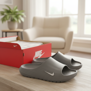 Nike Gray Slide Sandals Casual Comfort Shoes