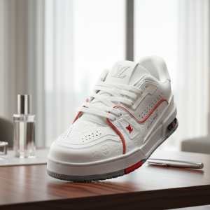 Louis Vuitton White Leather Casual Sneakers