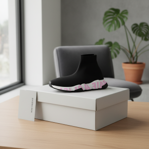 Balenciaga Speed Trainer Black Pink Sneakers