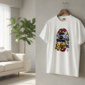 A Bathing Ape Graffiti Ape Head White T-Shirt