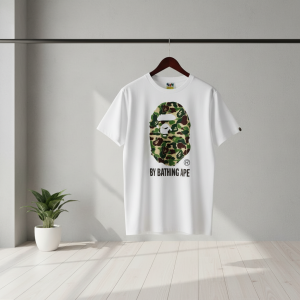 A Bathing Ape Camo Ape Head White T-Shirt